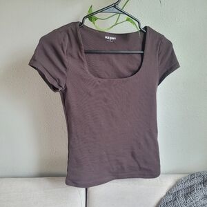 Brand New Old Navy Brown Square Neck Top